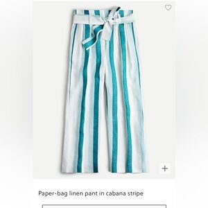 J. Crew Paper Bag Linen Pant